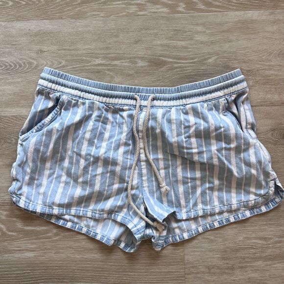 Aerie Striped 100% Cotton Shorts Women's-Size M - Picture 1 of 5